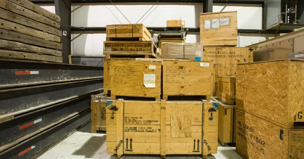 Shrink-wrapped furniture for moving to Hawaii