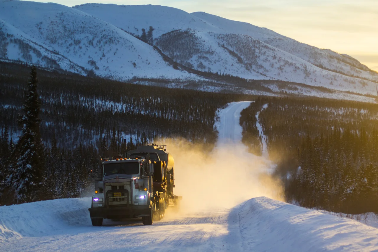 truck in alaska doing freight services